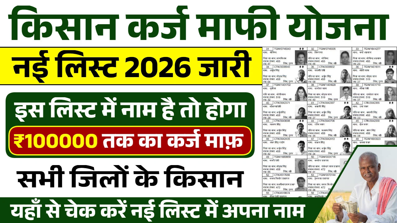 KCC Loan Mafi 2026: ₹1 लाख तक कर्ज माफ! नई लिस्ट जारी, तुरंत चेक करें अपना नाम