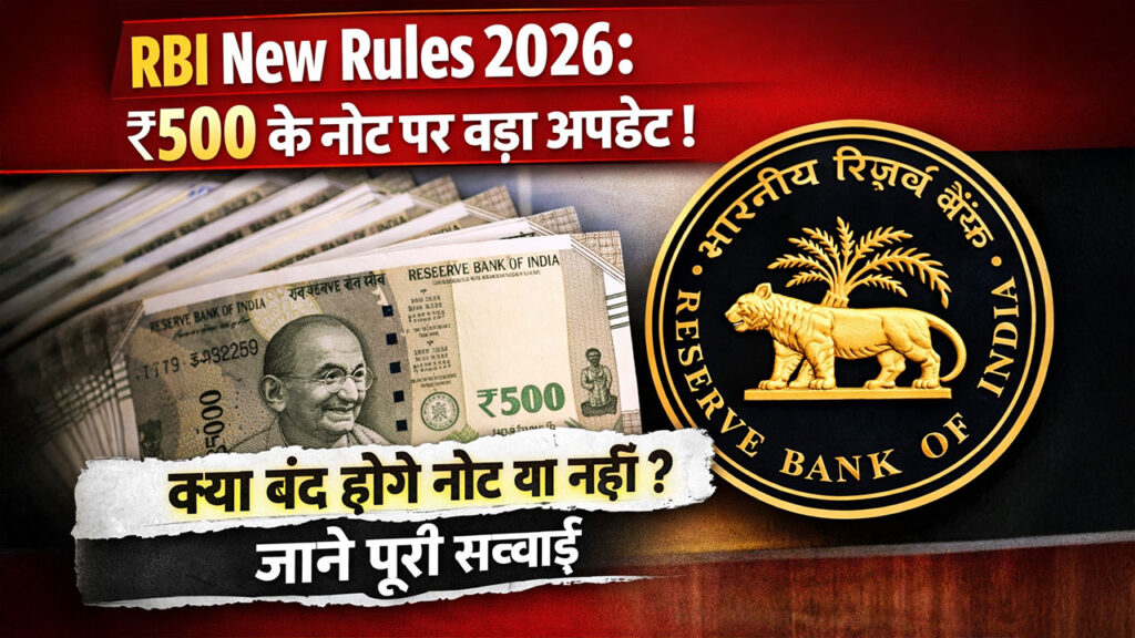 RBI New Rules 2026: ₹500 के नोट पर बड़ा अपडेट! क्या बंद होंगे नोट या नहीं? जानिए पूरी सच्चाई